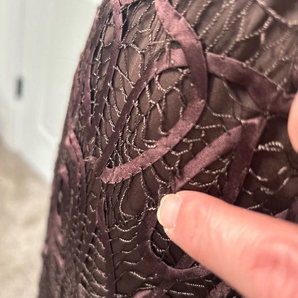 $900 SOULMATES size XL 100% Silk Soutache Beaded Formal Dress Gown skirt jacket - Picture 9 of 12